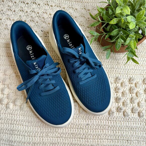 KIZIK Men's Size 8 Women's 10 Roamer Hands Free Knit Sneaker Shoes Tidepool Blue - Picture 2 of 16